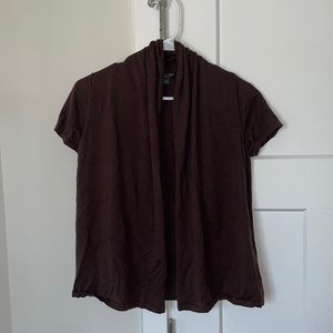 August silk open cardigan